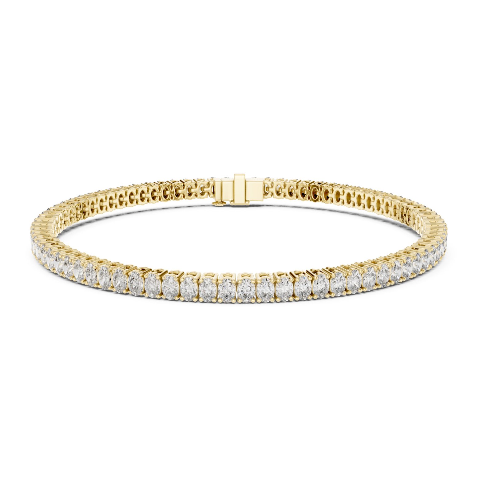 Sparkling Luxe 0.15ct Oval Shape 79 Diamonds Tennis Bracelet in 18KT Rose Gold