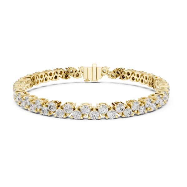 Sparkling Luxe 0.1ct Classic 03 Prong White Gold Diamond Tennis Bracelet 18KT