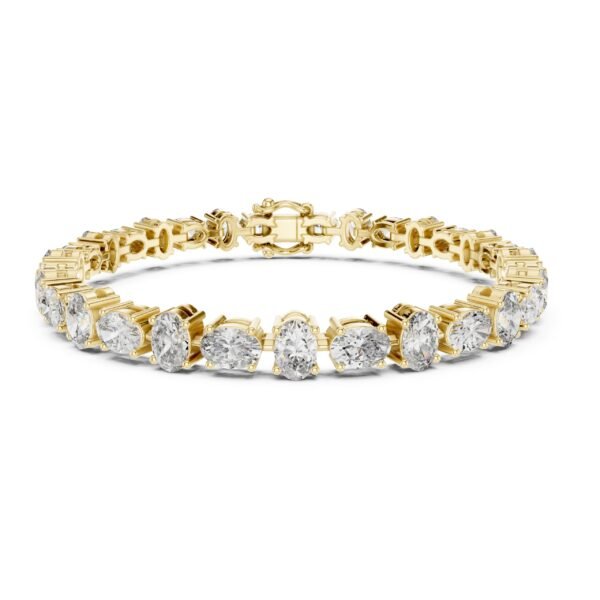 Sparkling Luxe 0.3ct Rose Gold Tennis Bracelet with 0.30CT Oval Cut Lab Grown Diamonds 18KT