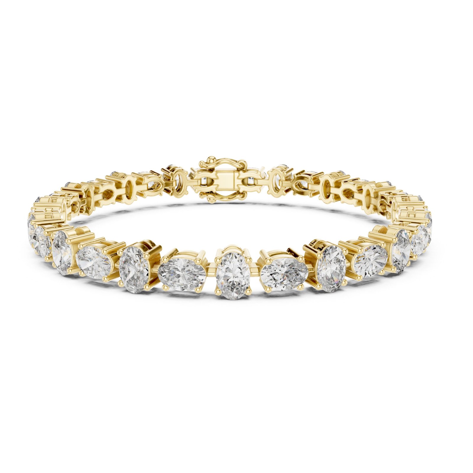 Sparkling Luxe 0.3ct Rose Gold Tennis Bracelet with 0.30CT Oval Cut Lab Grown Diamonds 18KT
