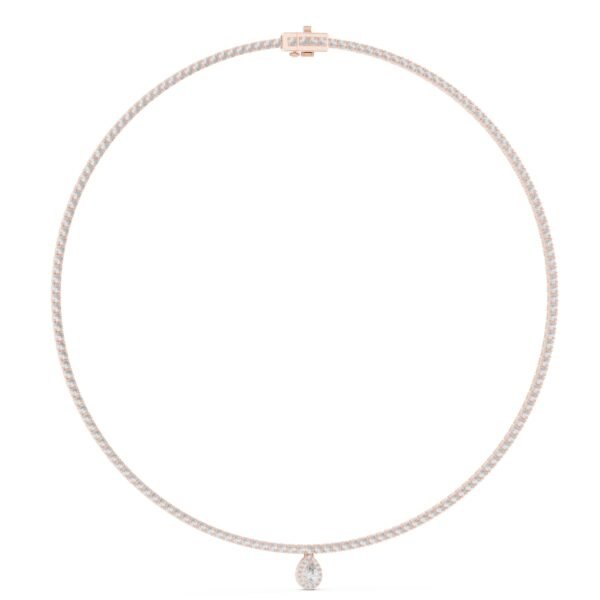 Sparkling Luxe 0.25ct 18KT Round-Cut Diamond Grace Solitare Tennis Necklace Yellow Gold
