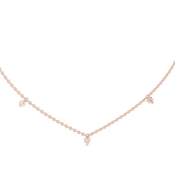 Sparkling Luxe Yellow Gold Round Cut Diamonds Necklace in 18KT