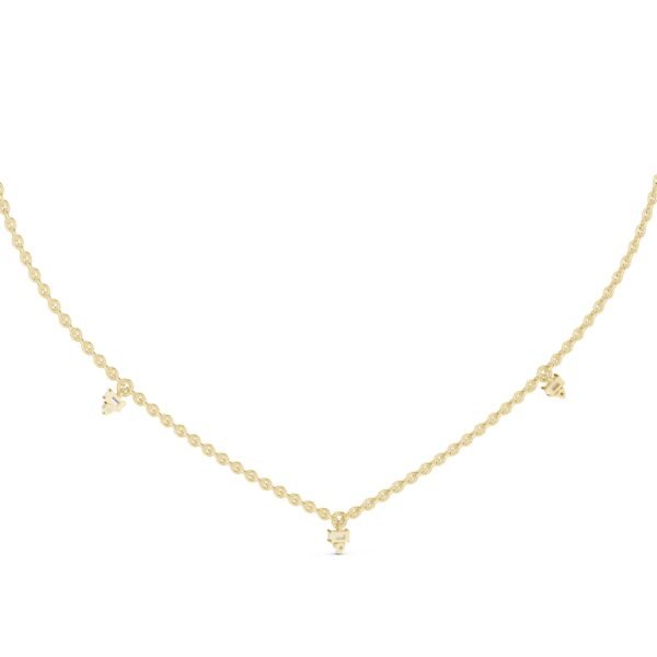 Sparkling Luxe Yellow Gold Round Cut Diamonds Necklace in 18KT