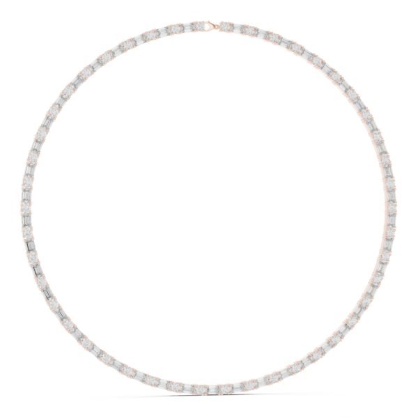 Sparkling Luxe 0.26066ct Women's Round Brilliant and Pear-Shaped Cascading Diamond Necklace Yellow Gold