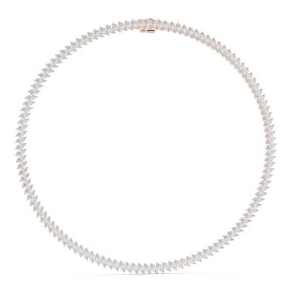 Sparkling Luxe 18KT Bridal Necklace with 0.15CT Pear Cut Lab Grown Diamonds White Gold