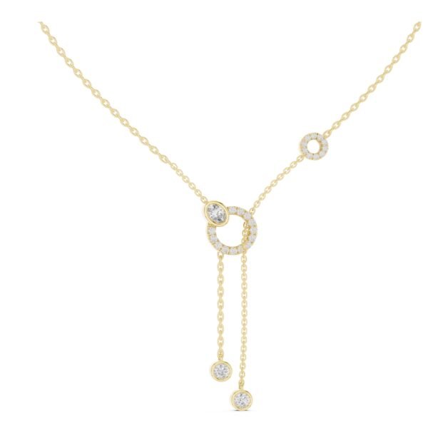 Sparkling Luxe 0.02ct Round Oval Diamonds Pendant in 18KT Yellow Gold