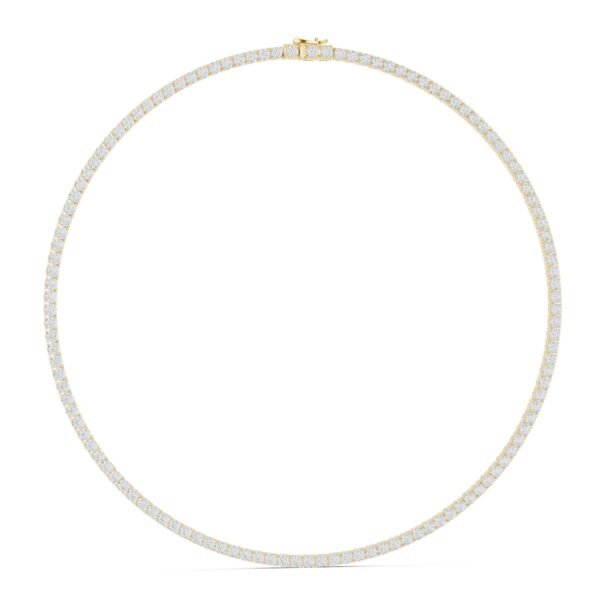 Sparkling Luxe 0.3ct Yellow Casual Wear Necklace Gold Round Diamond in 18KT