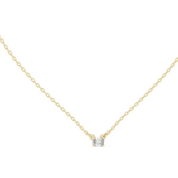 Sparkling Luxe 0.25ct Emerald Diamond Solitaire Pendant in 18KT