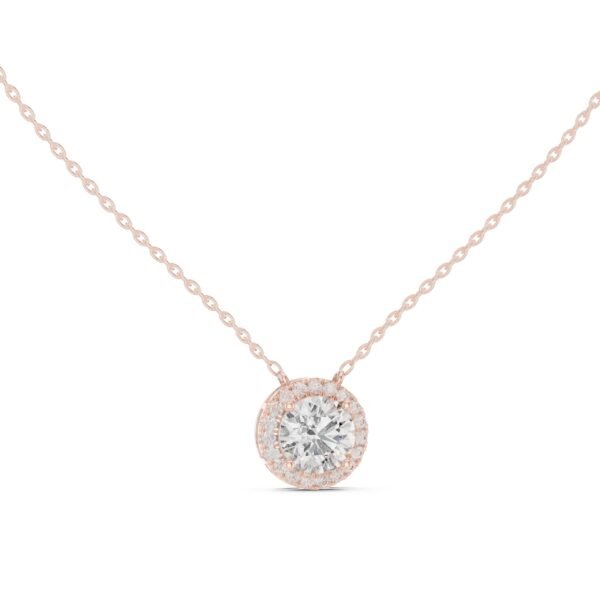 Sparkling Luxe 2.1ct Round Cut Halo Diamond Pendant in 18KT