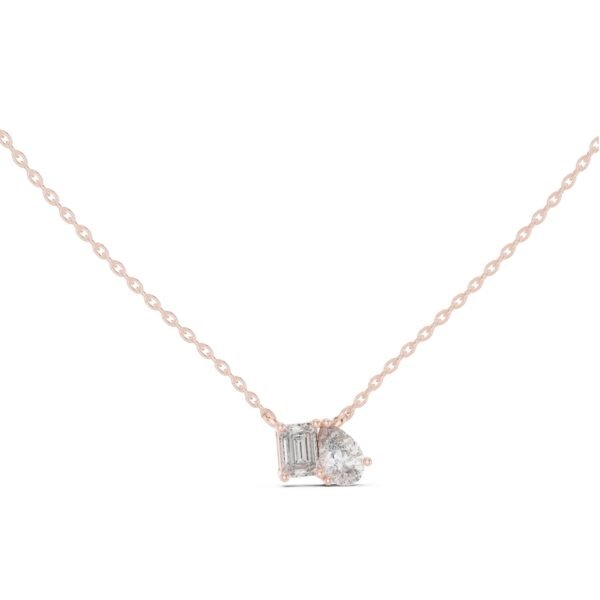 Sparkling Luxe 0.4ct Pear Cut Emerald Diamond Pendant in 18KT