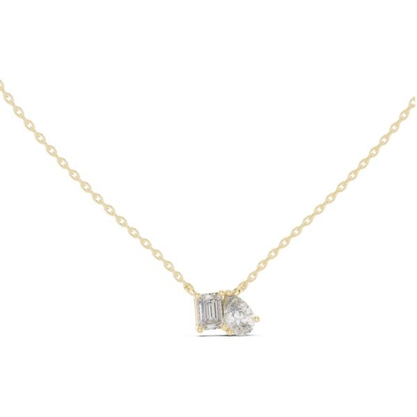 Sparkling Luxe 0.4ct Pear Cut Emerald Diamond Pendant in 18KT