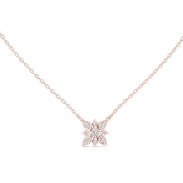 Sparkling Luxe 0.165ct Square Shape Round Diamond Pendant in 18KT