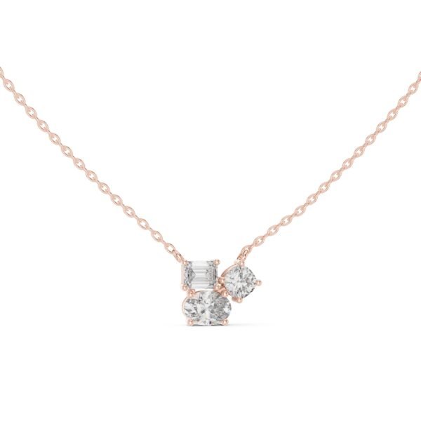 Sparkling Luxe 0.35ct Multi Shape Diamond Solitaire Pendant in 18KT