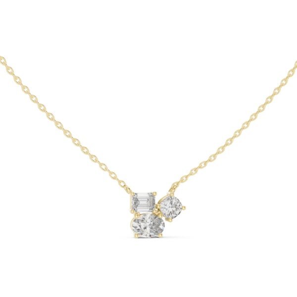 Sparkling Luxe 0.35ct Multi Shape Diamond Solitaire Pendant in 18KT