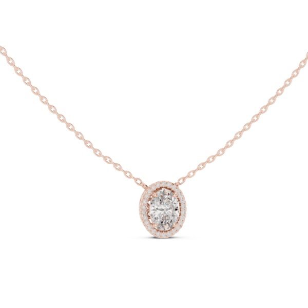 Sparkling Luxe 0.5ct Oval Diamond Solitare Pendant in 18KT