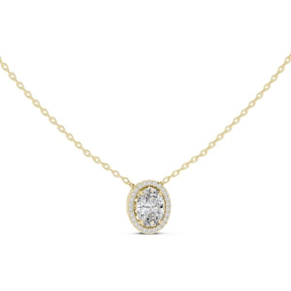 Sparkling Luxe 0.5ct Oval Diamond Solitare Pendant in 18KT