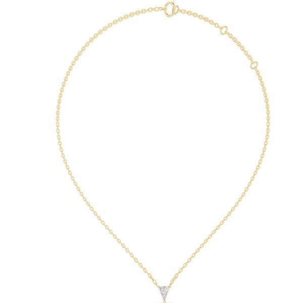 Sparkling Luxe 0.74CT Lab Grown Trillion Cut Diamond Pendant Necklace in 18KT