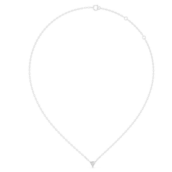 Sparkling Luxe 0.74CT Lab Grown Trillion Cut Diamond Pendant Necklace in 18KT