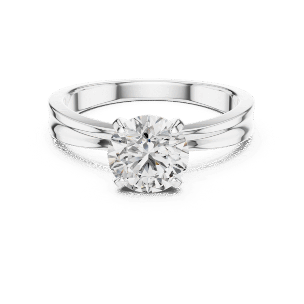 Sparkling Luxe 1.5CT Round Solitaire Engagement Lab Diamond Ring in 18KT