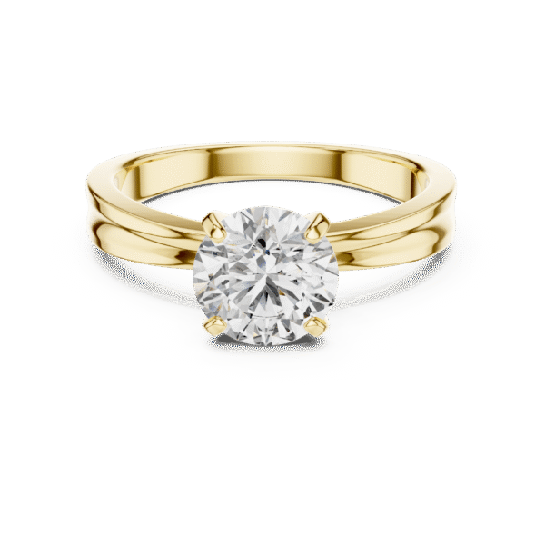Sparkling Luxe 1.5CT Round Solitaire Engagement Lab Diamond Ring in 18KT