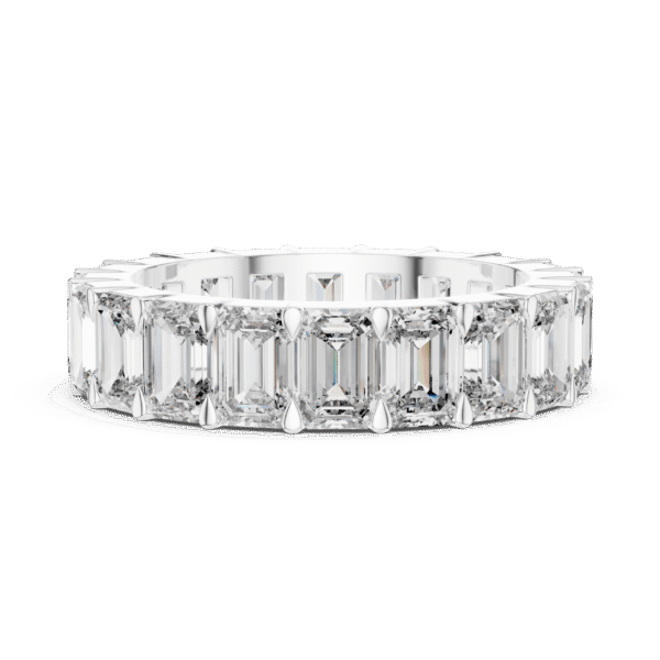 Sparkling Luxe 0.3CT Round Emerald Diamond Engagement Ring in 18KT