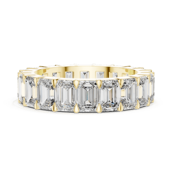 Sparkling Luxe 0.3CT Round Emerald Diamond Engagement Ring in 18KT